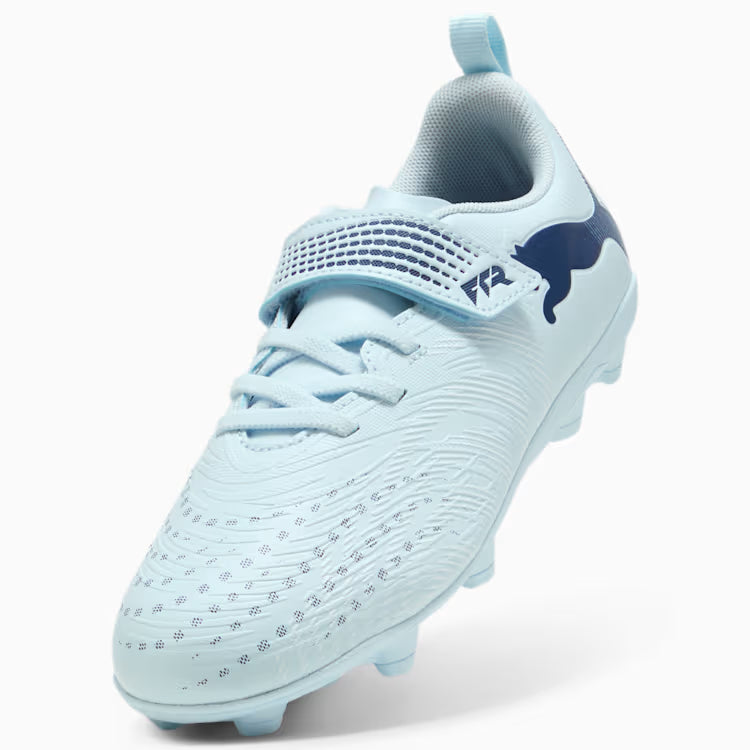 Puma Future 9 Play Firm Ground Velcro Junior Football Boots Icy Blue