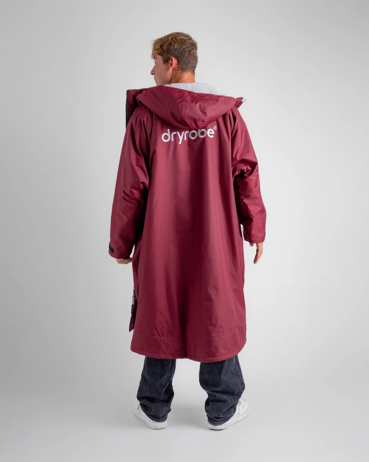 Dryrobe Advanced long Sleeve Changing Robe Burgundy Silver