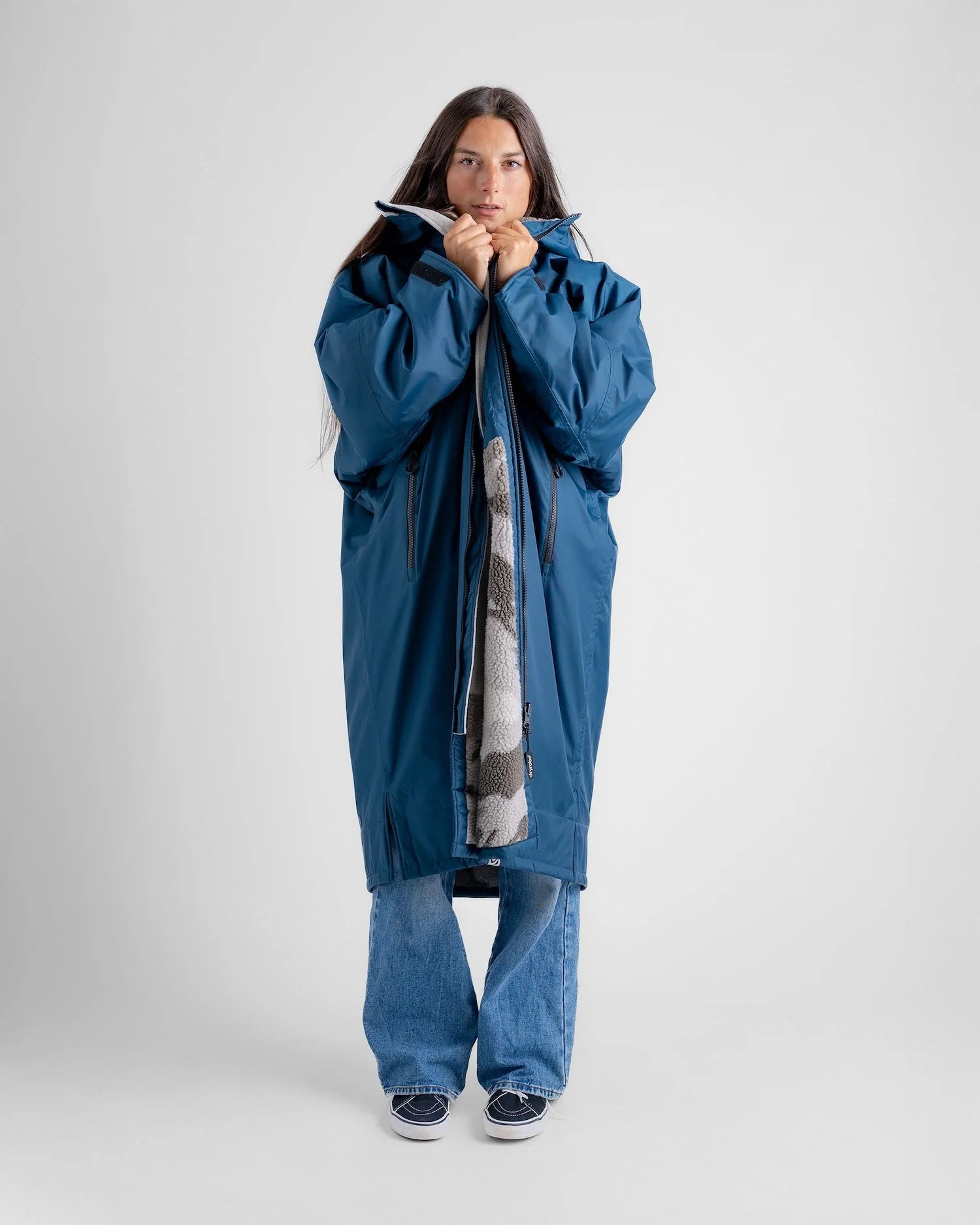Dryrobe Advanced long Sleeve Changing Robe Deep Sea Blue Camo