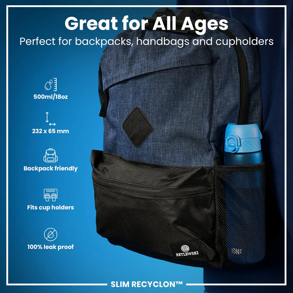 ION8 Slim 500ML Waterbottle Blue