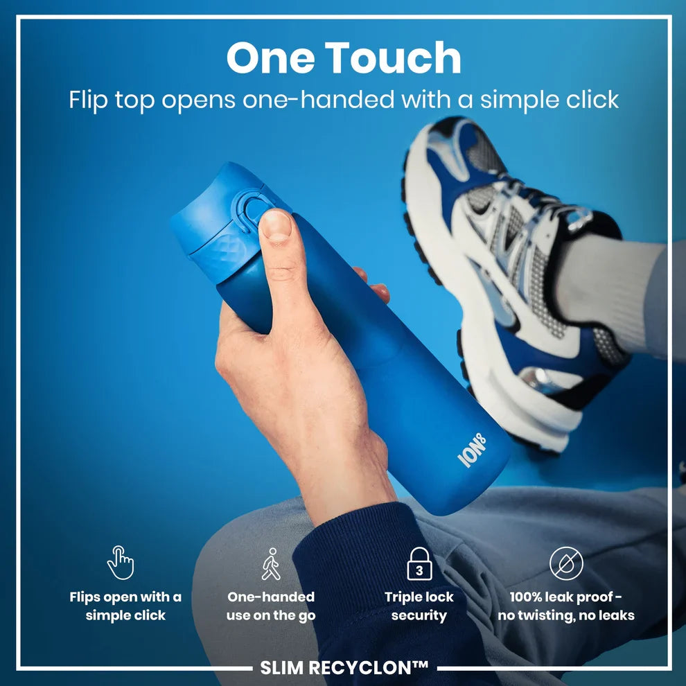 ION8 Slim 500ML Waterbottle Blue