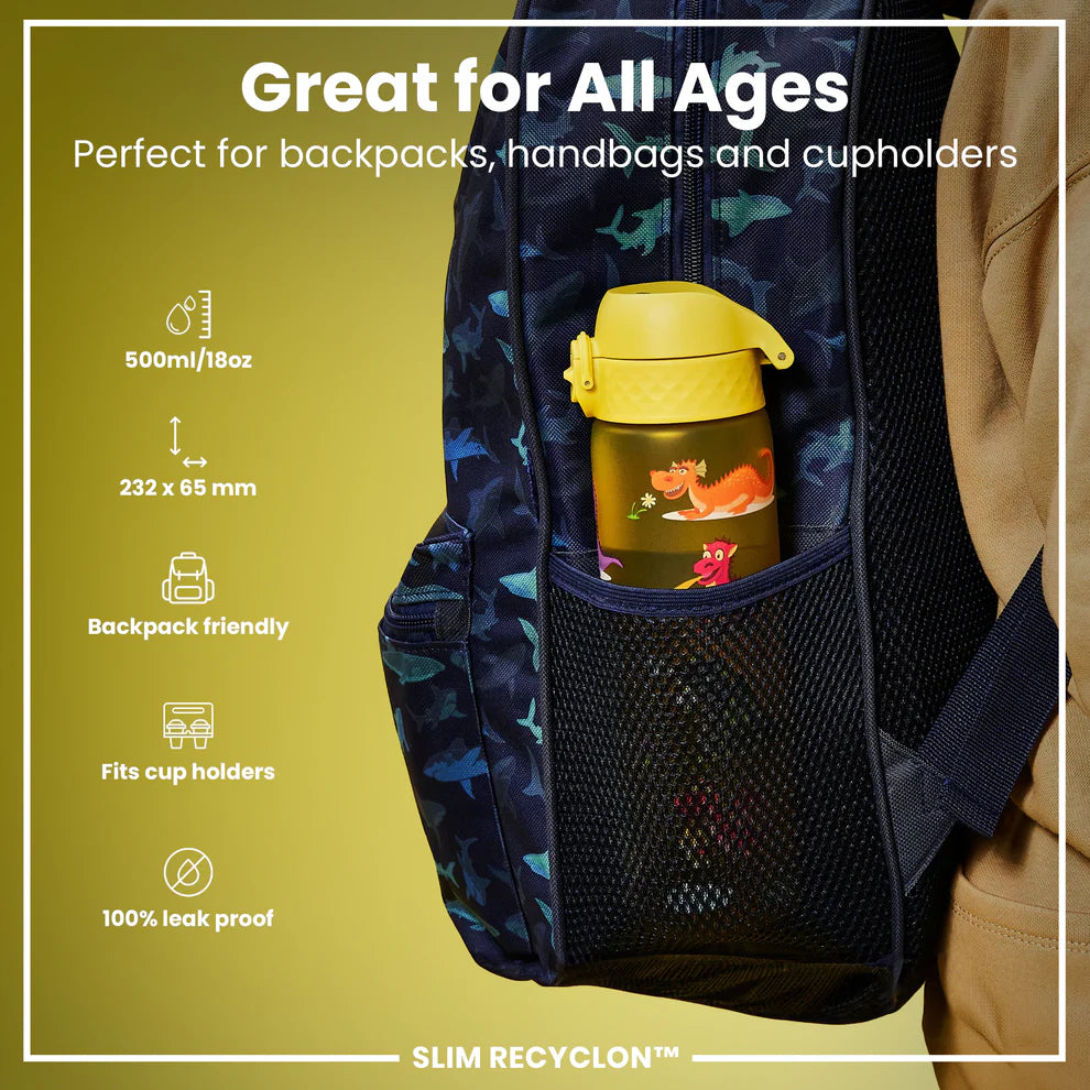 ION8 Slim 500ML Waterbottle Dragons