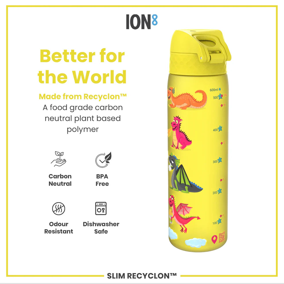 ION8 Slim 500ML Waterbottle Dragons