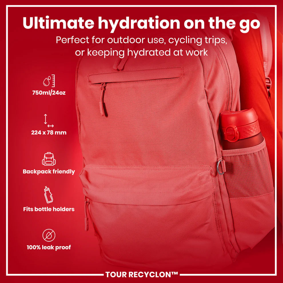 ION8 Tour 750ML Waterbottle Red