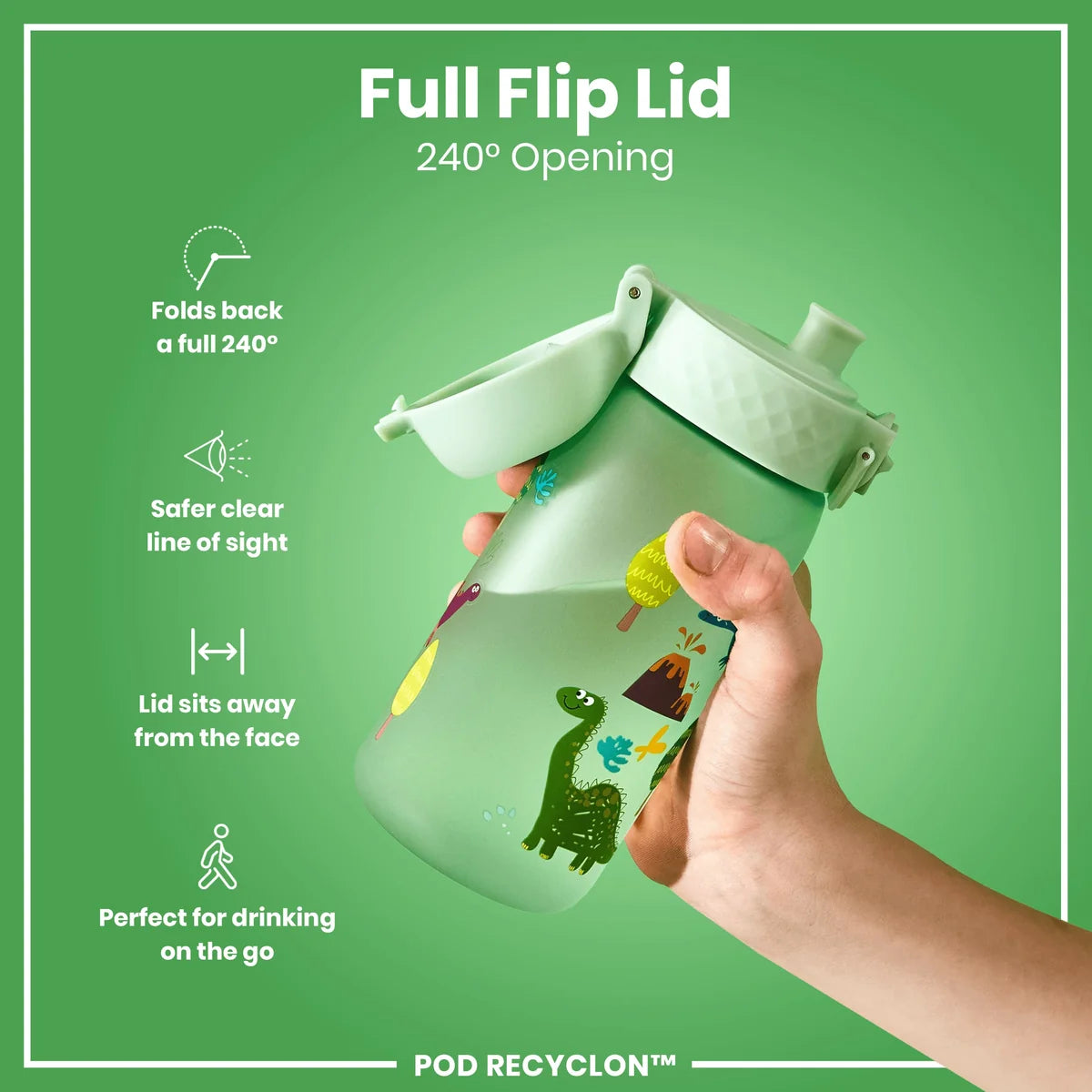 ION8 350ML Pod Dinosaur Waterbottle