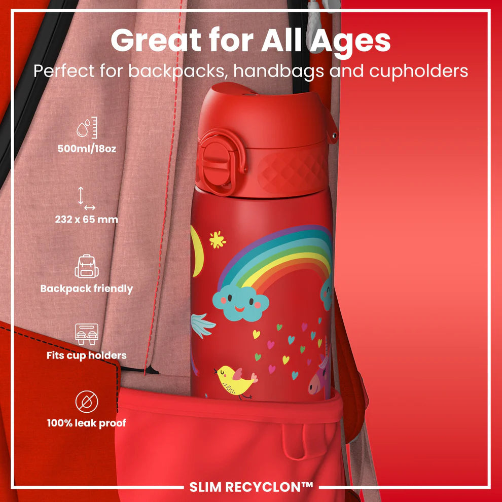 ION8 Slim 500ML Waterbottle Unicorns