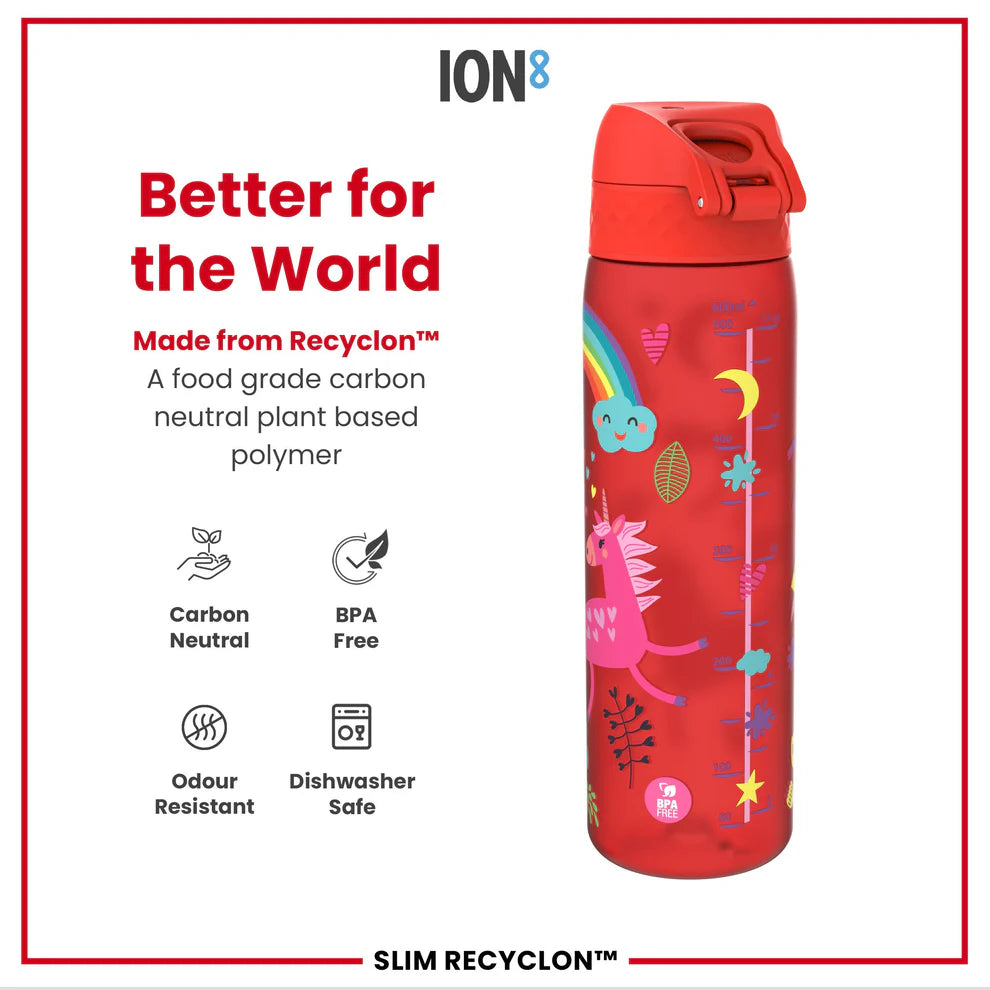 ION8 Slim 500ML Waterbottle Unicorns