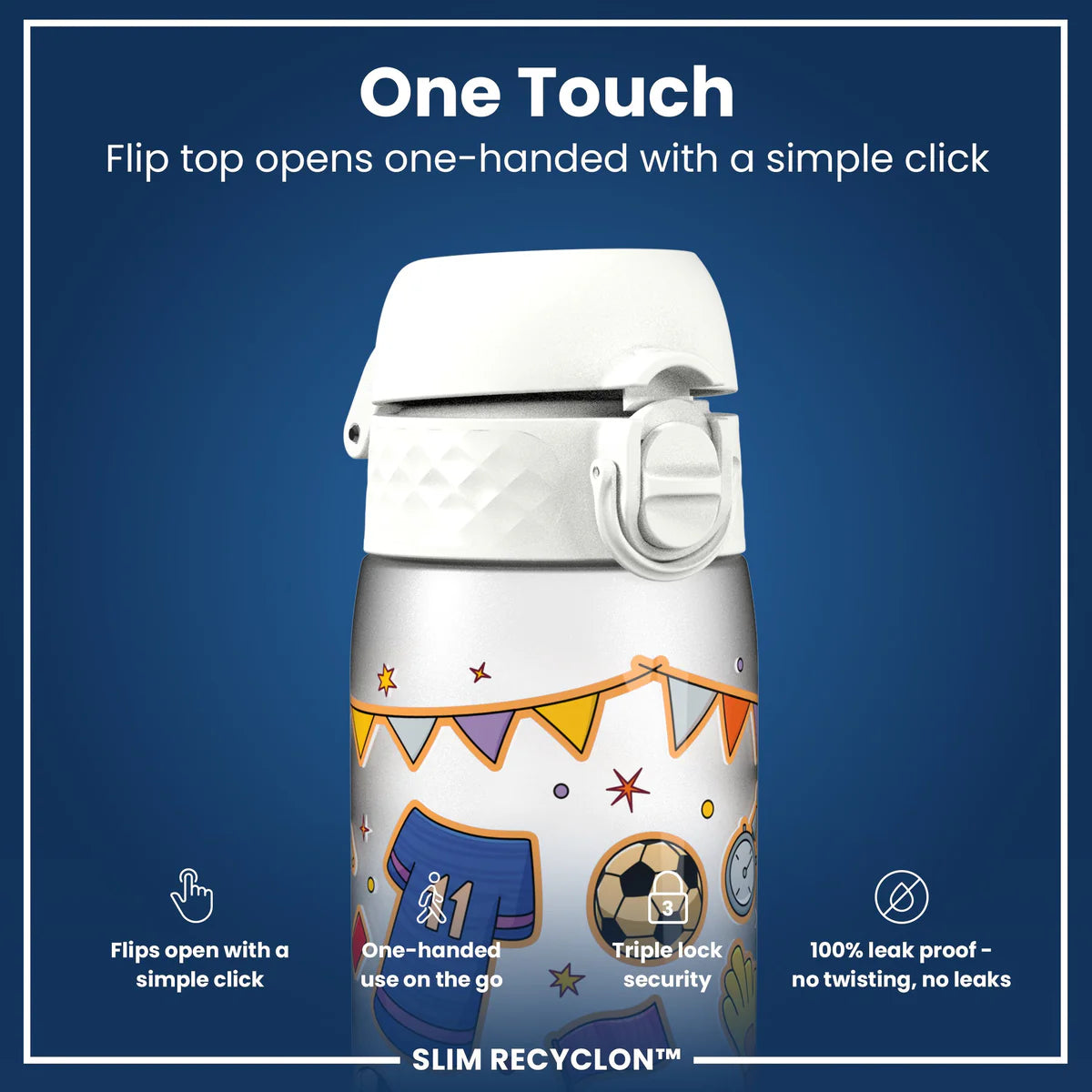 ION8 Slim 500ML Football Waterbottle