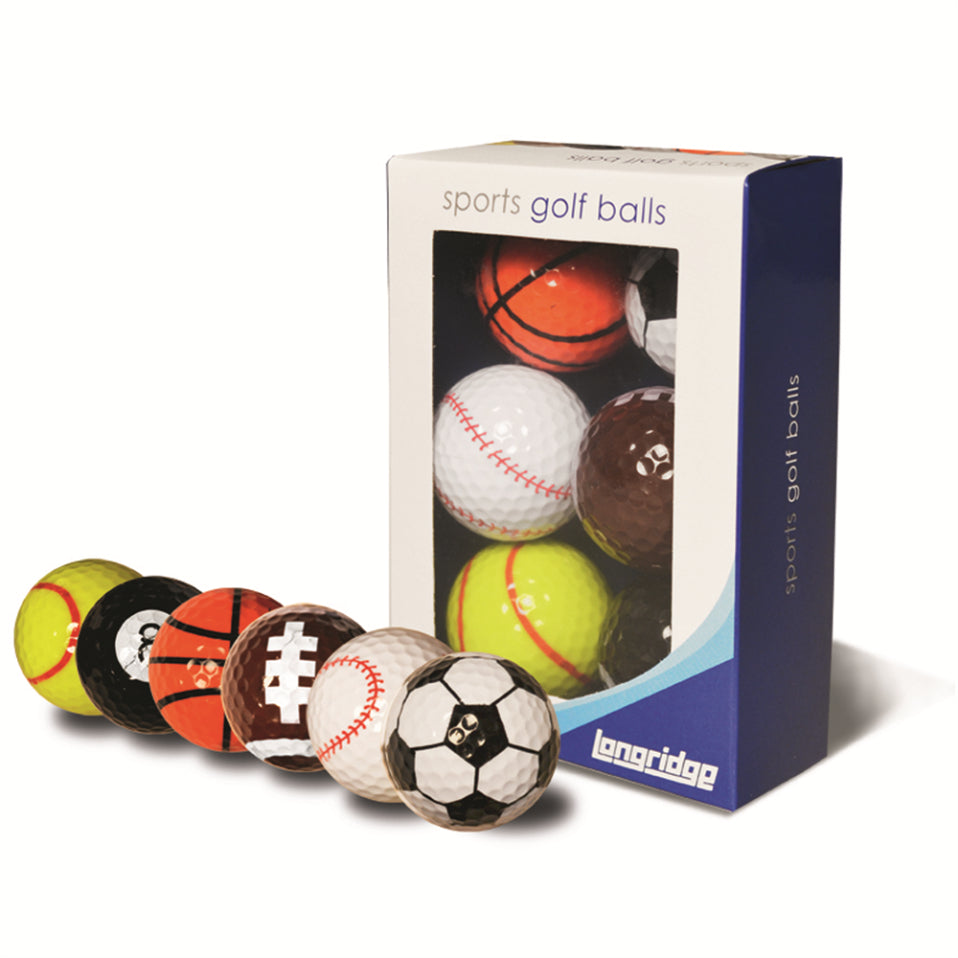 Longridge Sports Novelty Golf Balls 6Pk