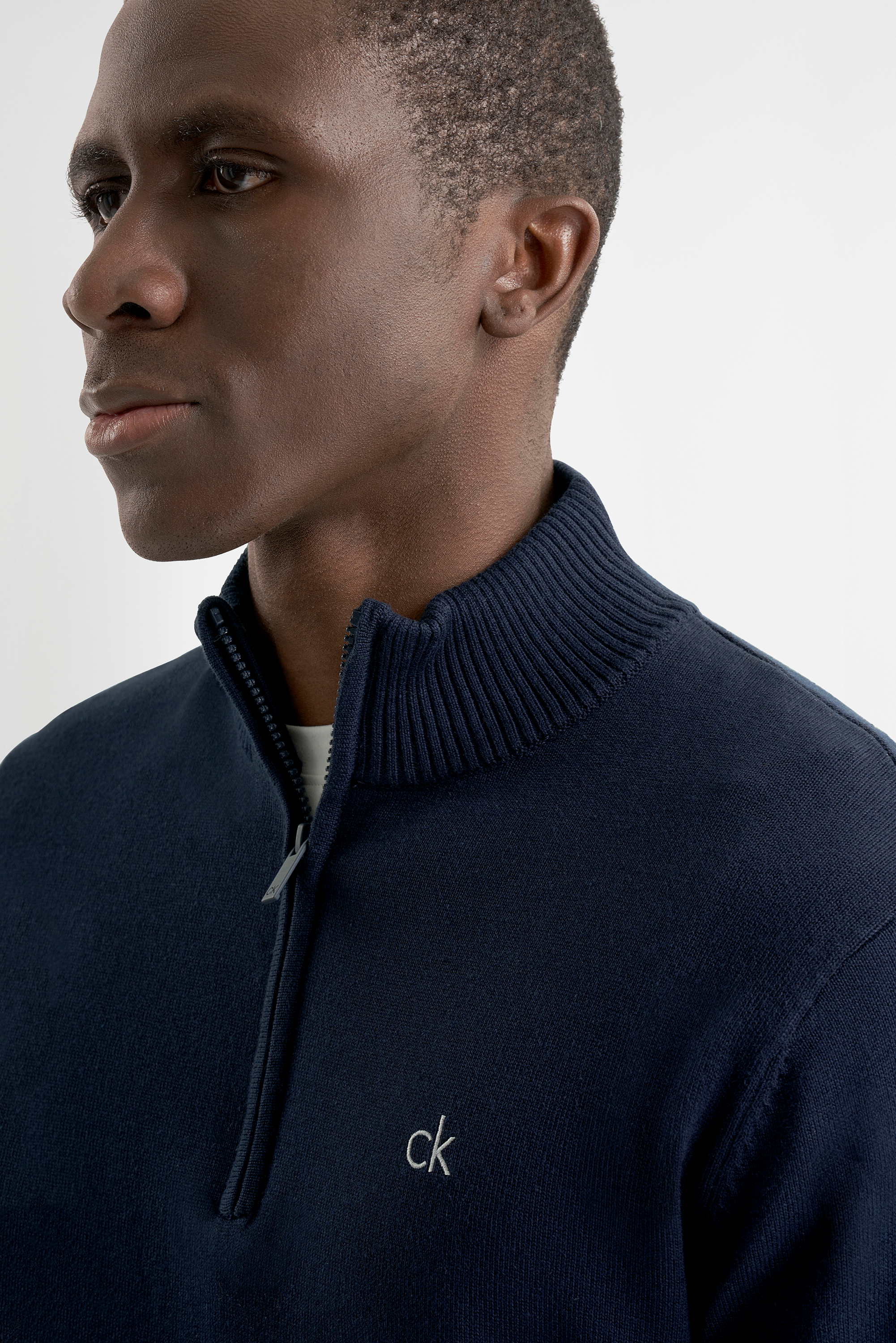 Calvin Klein Avenue Half Zip Sweater Navy