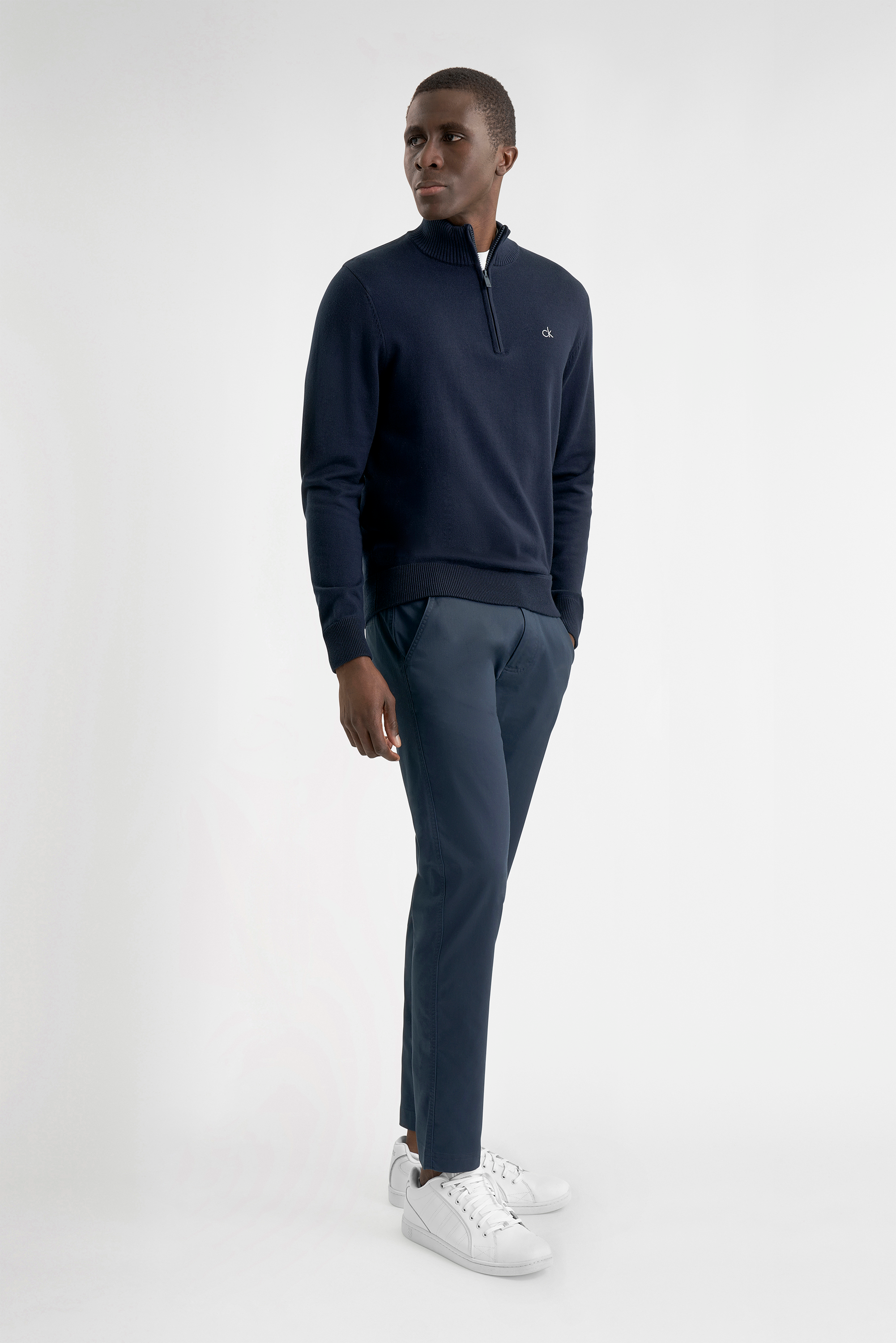 Calvin Klein Avenue Half Zip Sweater Navy