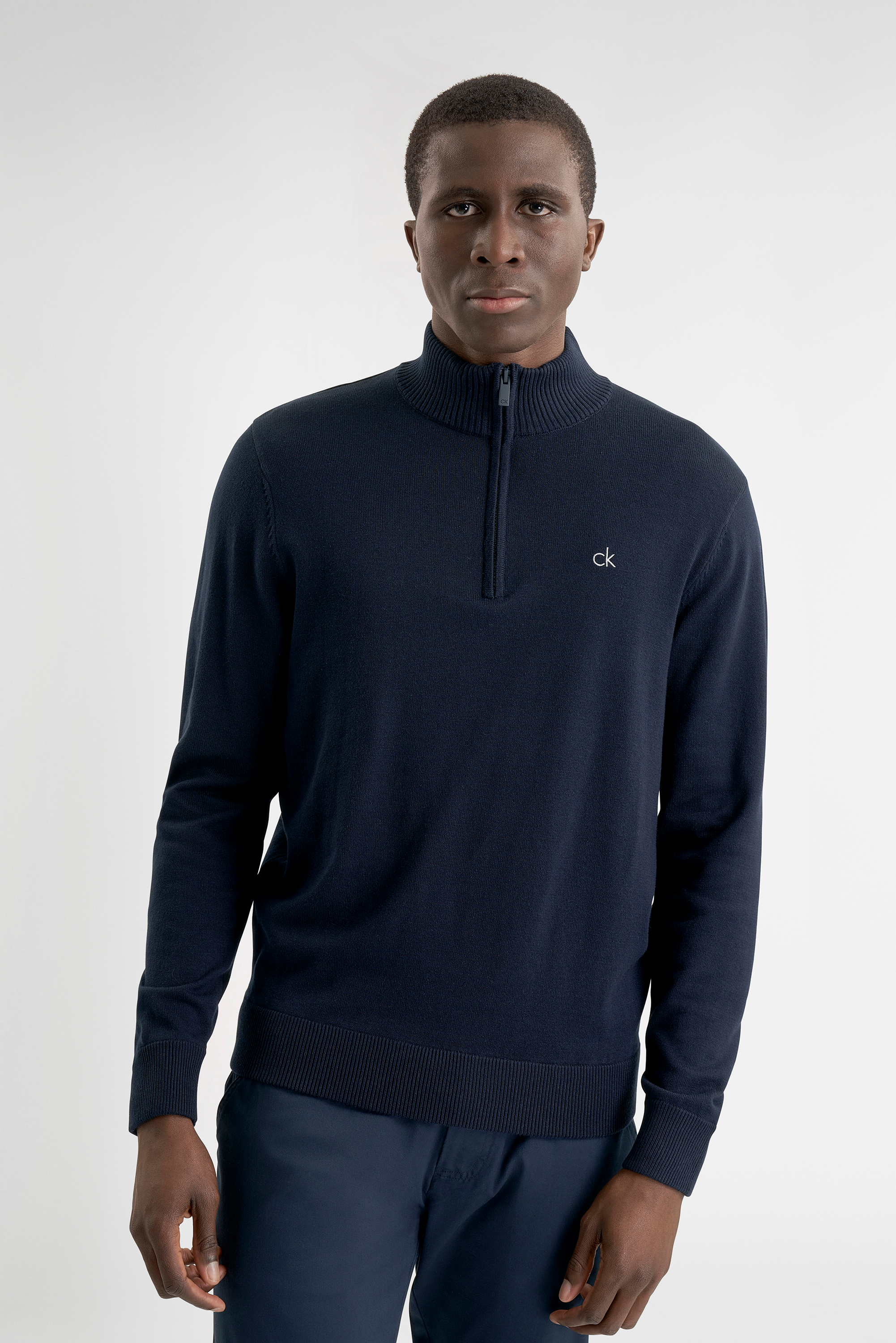 Calvin Klein Avenue Half Zip Sweater Navy