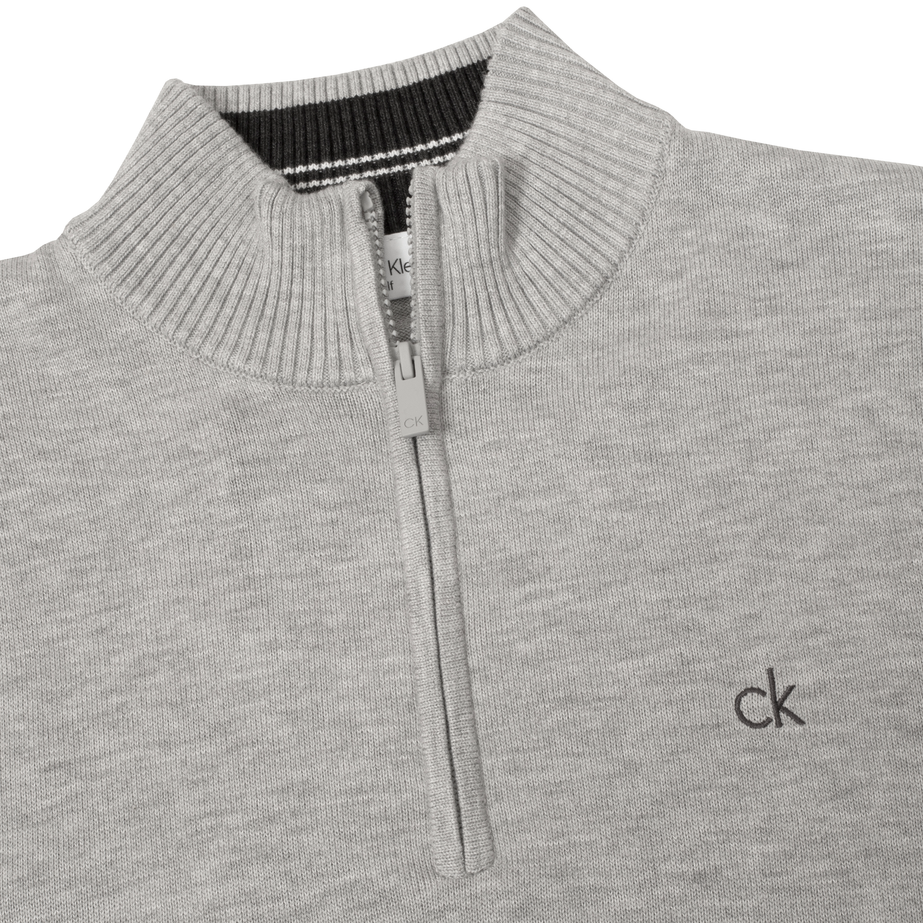 Calvin Klein Avenue Half Zip Sweater Grey