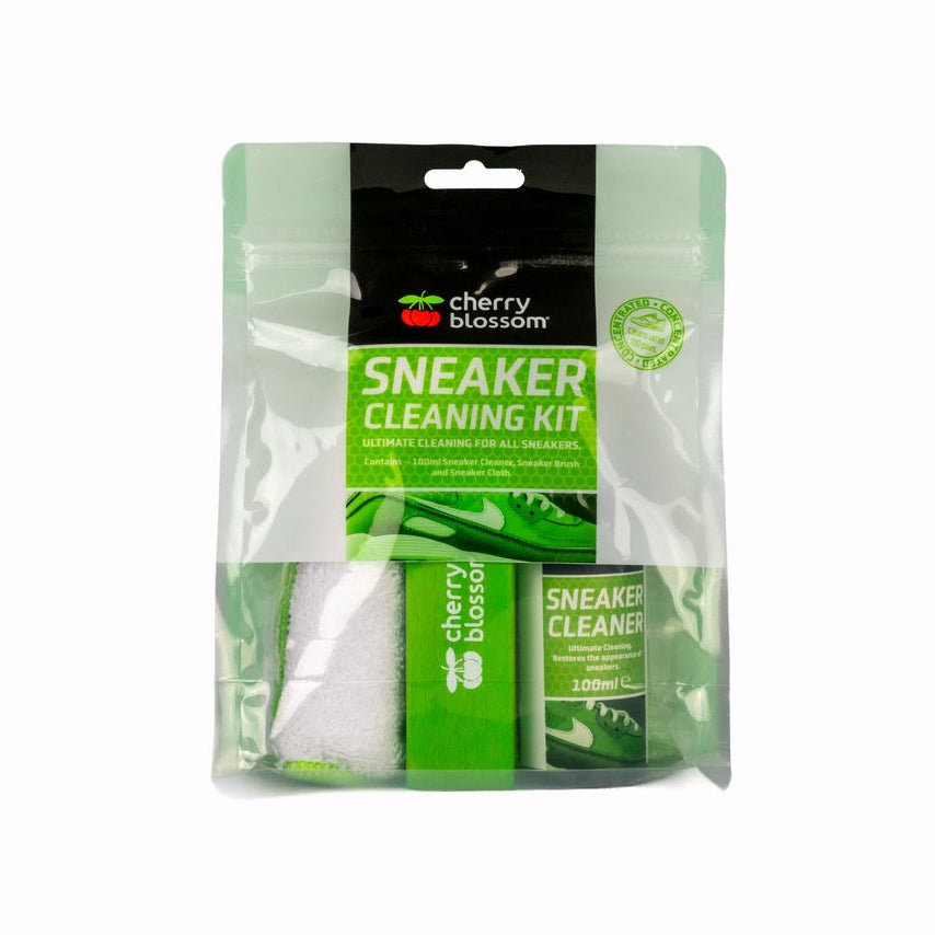 Cherry Blossom sneaker cleaning kit packaging on a white background