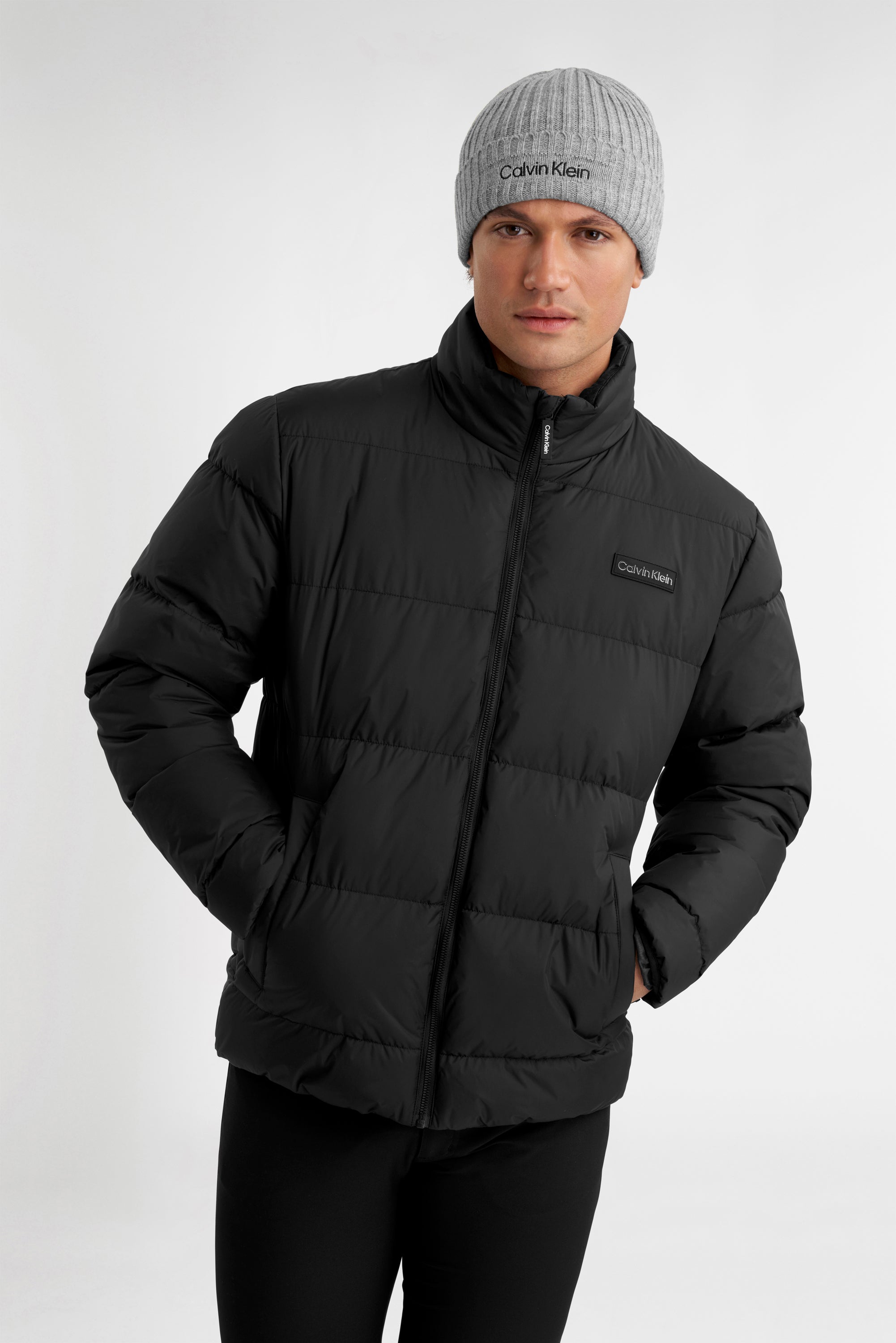 Calvin Klein Golf Boyland Knitted Beanie Grey