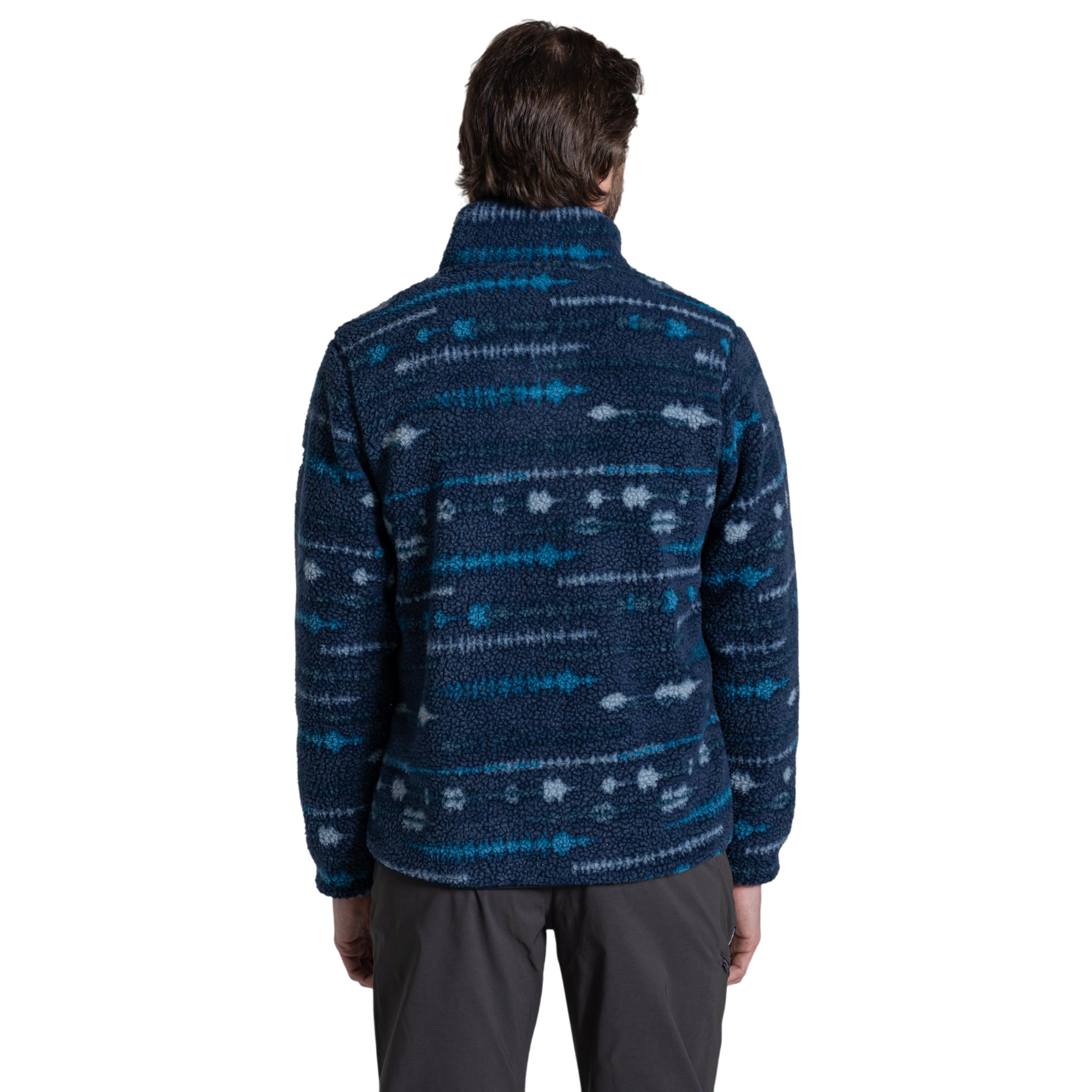 Craghoppers Men's Rawthey Half Zip Fleece | Blue Navy Print