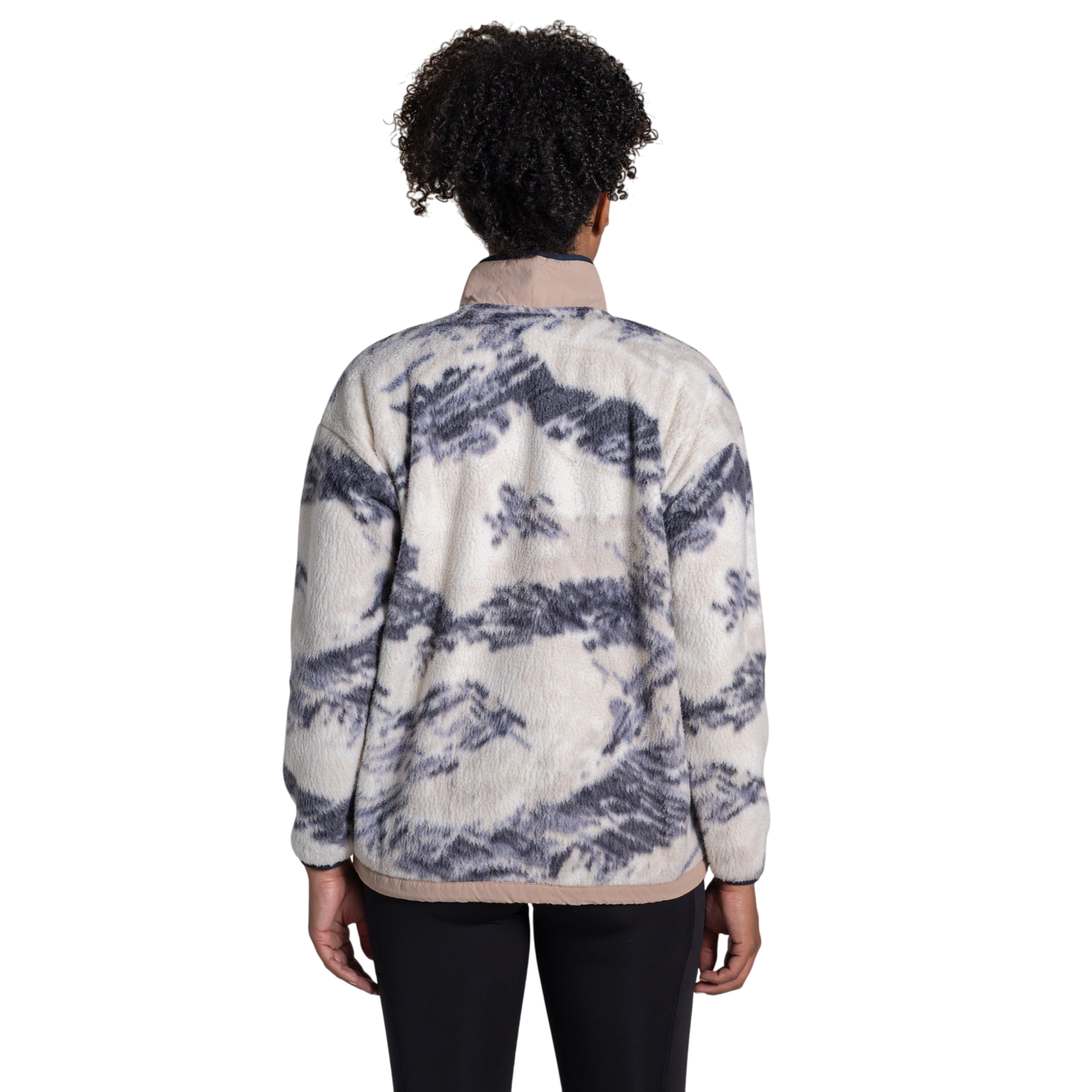 Craghoppers Women's Grange Half Zip Fleece | Ecru Print