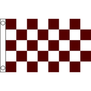 TCF 5X3 Checker Flag Maroon White