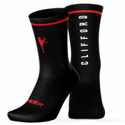 McKvr David Clifford Mid Sock Black Red
