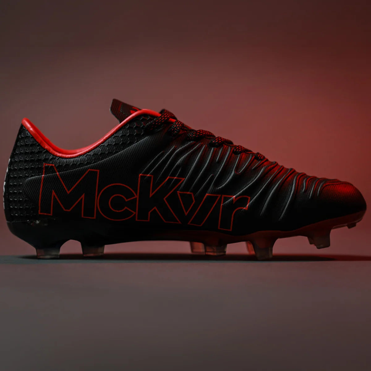 McKvr Clifford Club Junior Football Boots Black Red