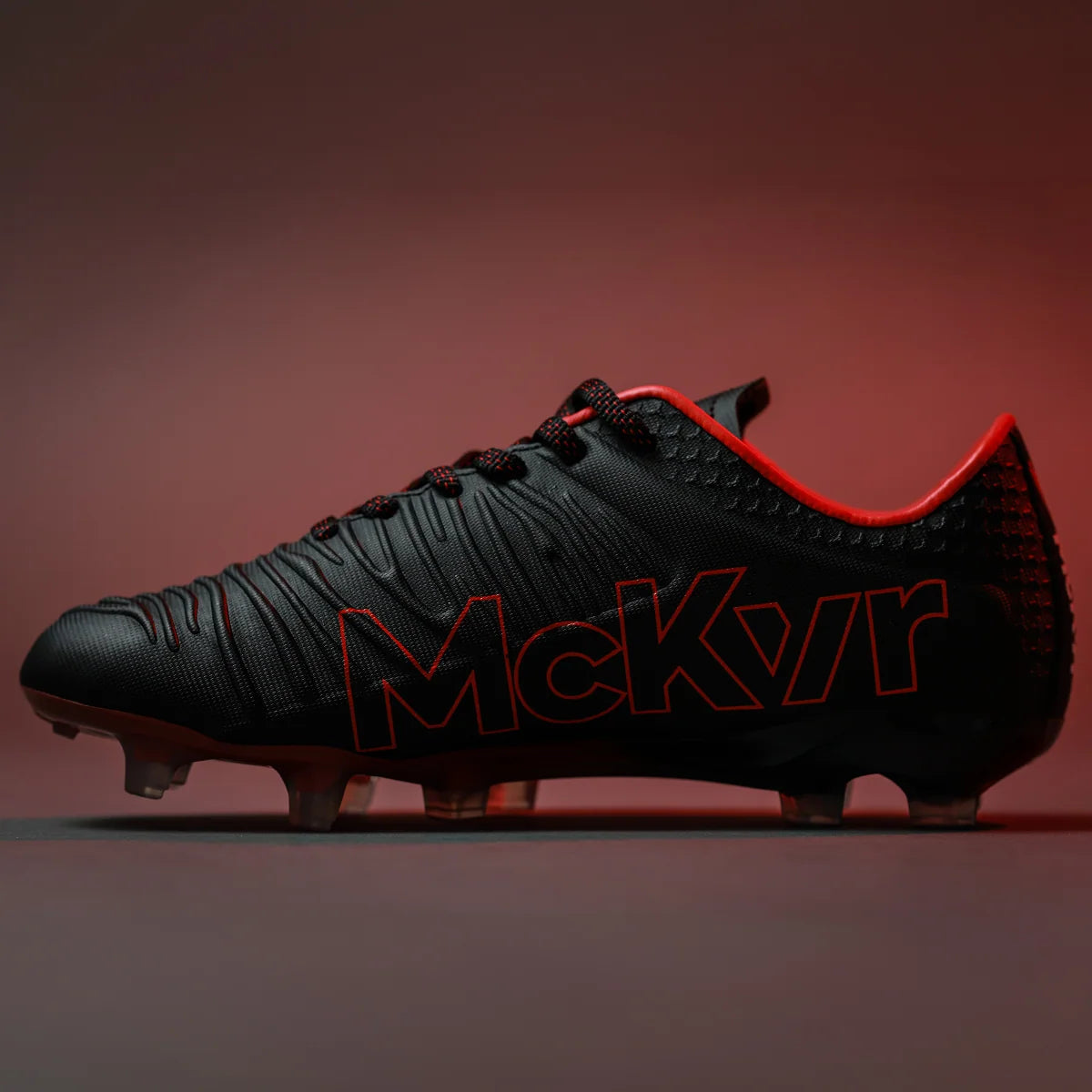 McKvr Clifford Club Junior Football Boots Black Red