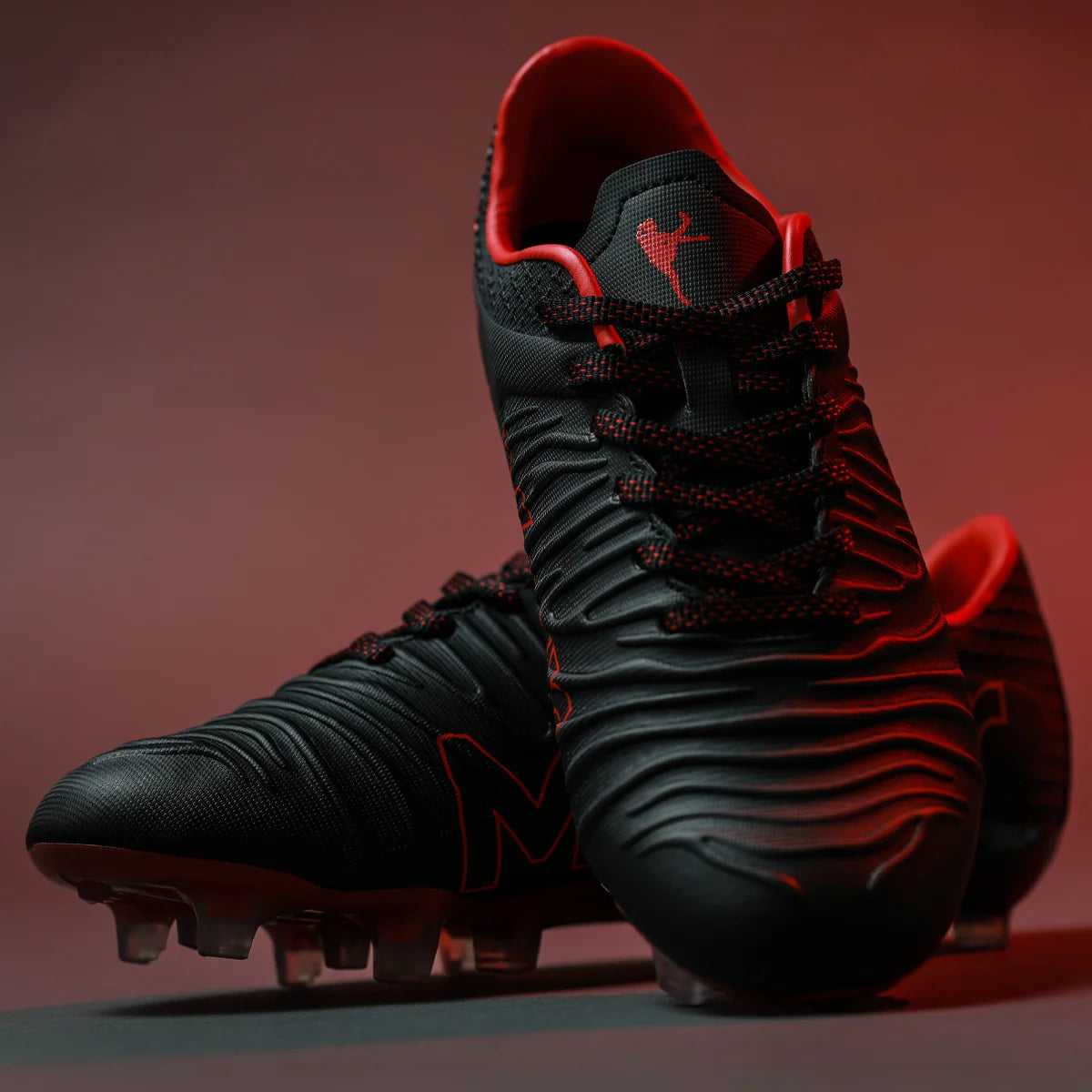McKvr Clifford Club Junior Football Boots Black Red