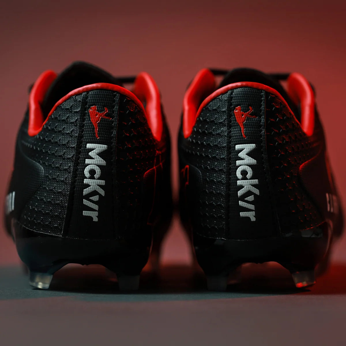 McKvr Clifford Club Junior Football Boots Black Red