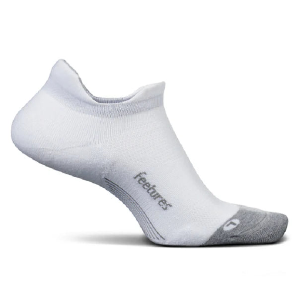 Feetures Elite Light Cushion Tab Socks White