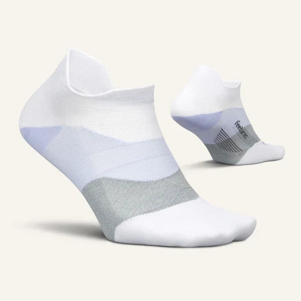Feetures Elite Ultra Light Tab Socks White Lilatech
