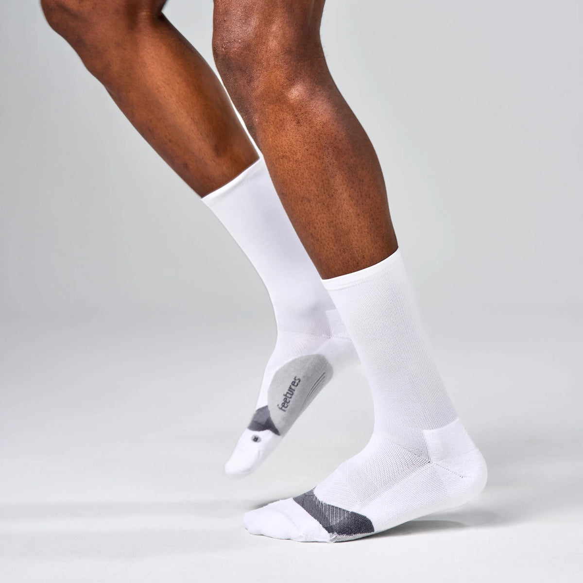 Feetures Elite Light Cushion Mini Crew Sock White