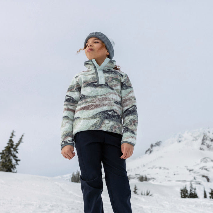 Columbia Youth Helvetia™ II Sherpa Half Snap Printed Fleece Sedona sage