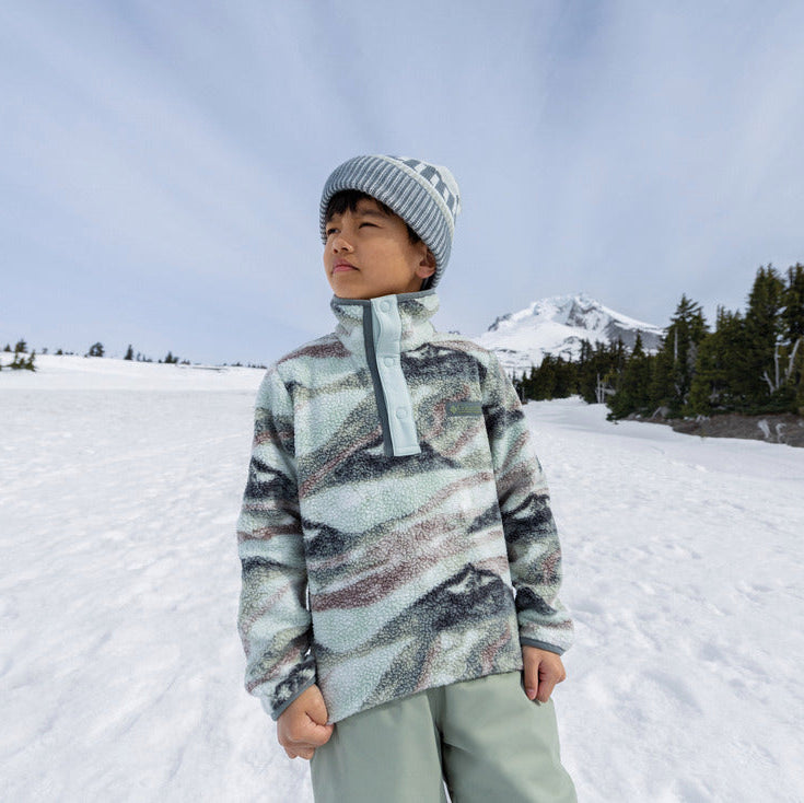 Columbia Youth Helvetia™ II Sherpa Half Snap Printed Fleece Sedona sage