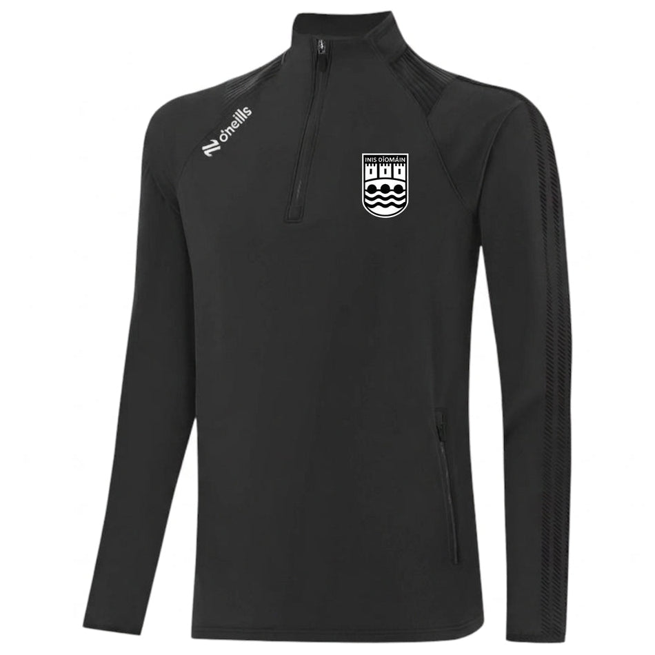 O'Neills Ennistymon GAA Dynamo Brushed Half Zip Top Black