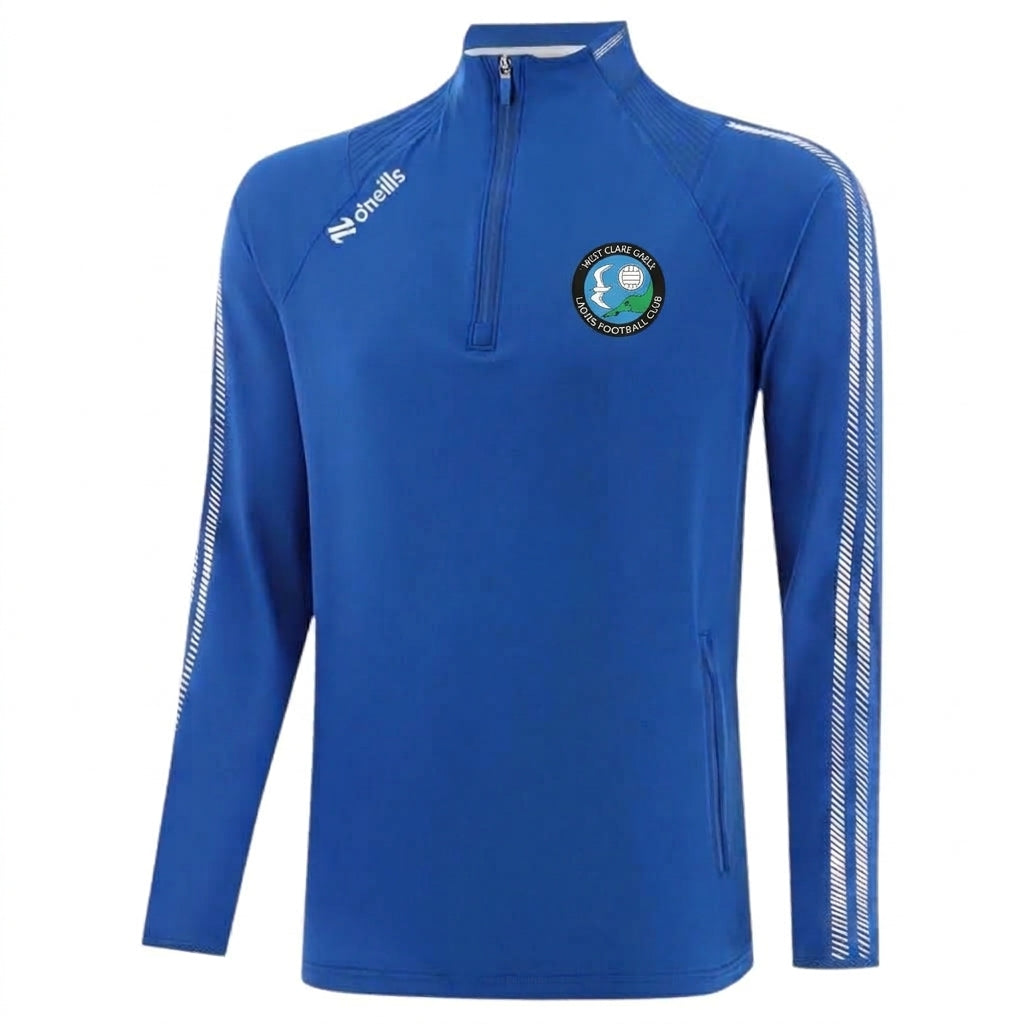 O'Neills West Clare Gaels Dynamo Brushed Half Zip Top Royal White