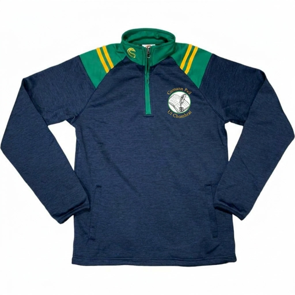 CS O'Currys Club Half Zip Top Navy Green Amber