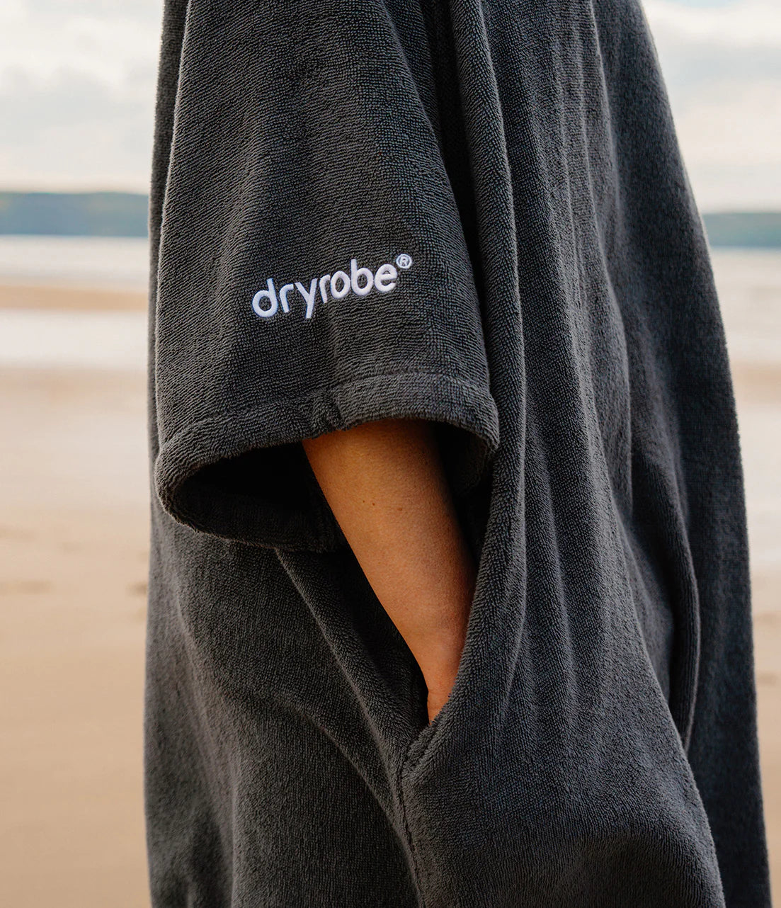 Dryrobe Organic Towel Changing Robe Dark Slate