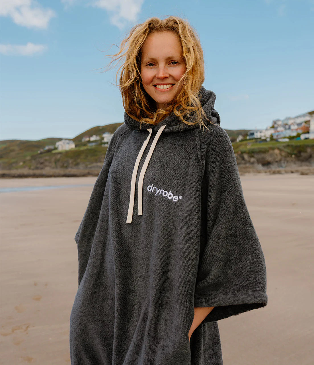 Dryrobe Organic Towel Changing Robe Dark Slate