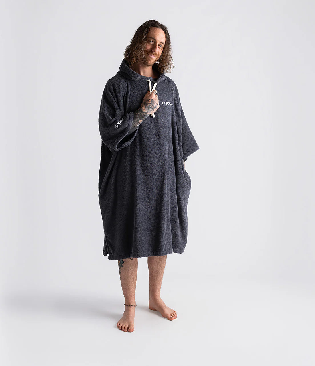 Dryrobe Organic Towel Changing Robe Dark Slate