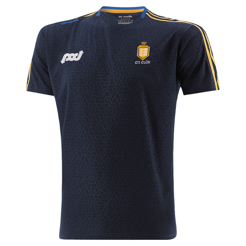 O'Neills Clare GAA Hydra T-Shirt Navy Amber Royal
