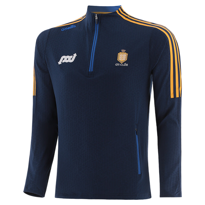 O'Neills Clare GAA Hydra Brushed Half Zip Navy Amber Royal