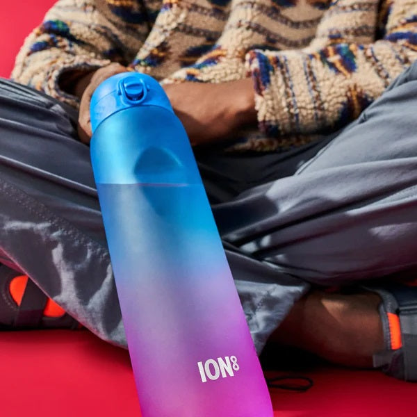 ION8 Quench 1L Waterbottle Blue Pink Motivator