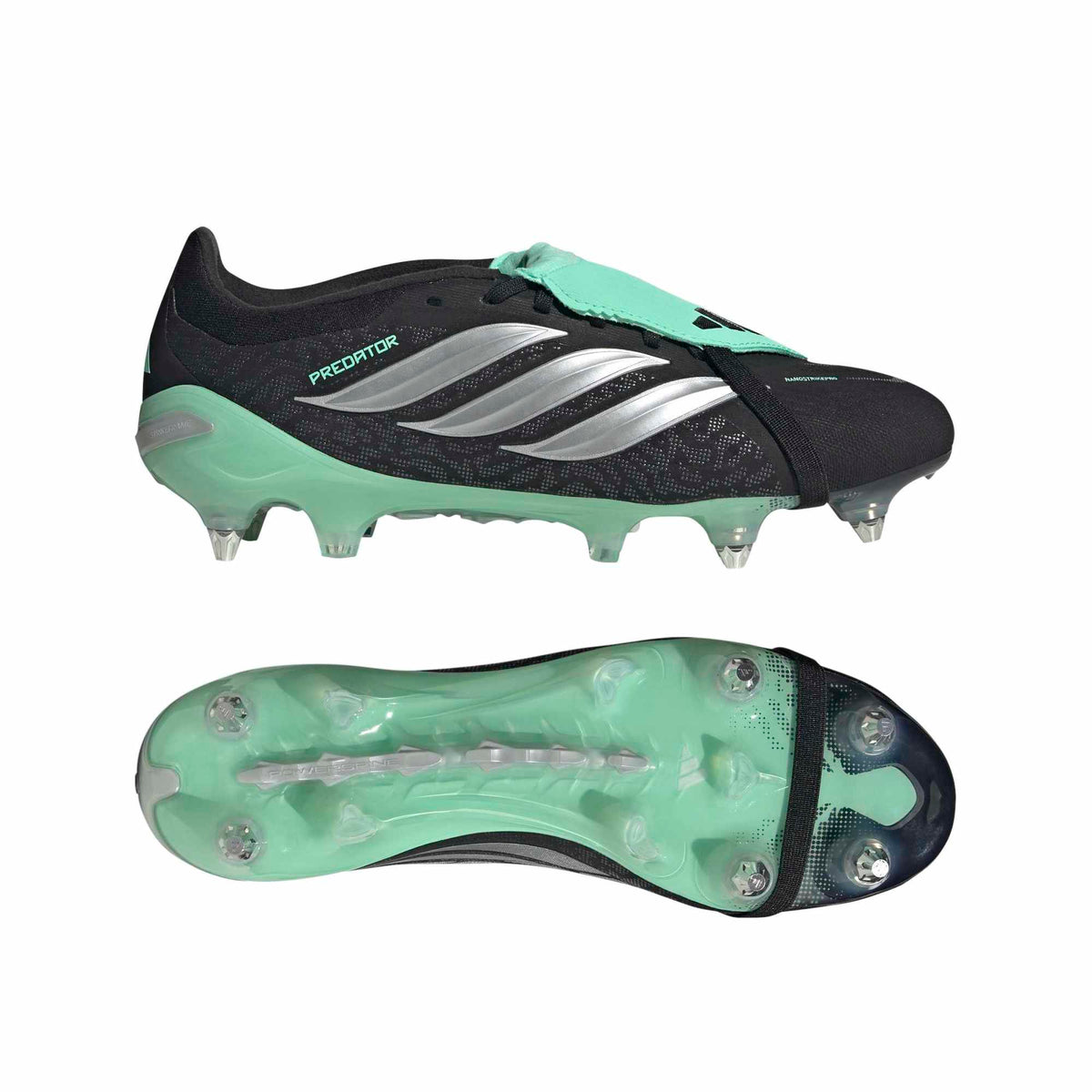 Adidas Predator Pro Fold-Over Tongue Soft Ground Football Boots Black Mint