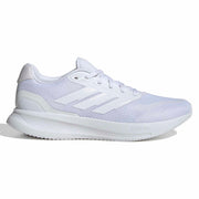 White Adidas running shoe on a white background