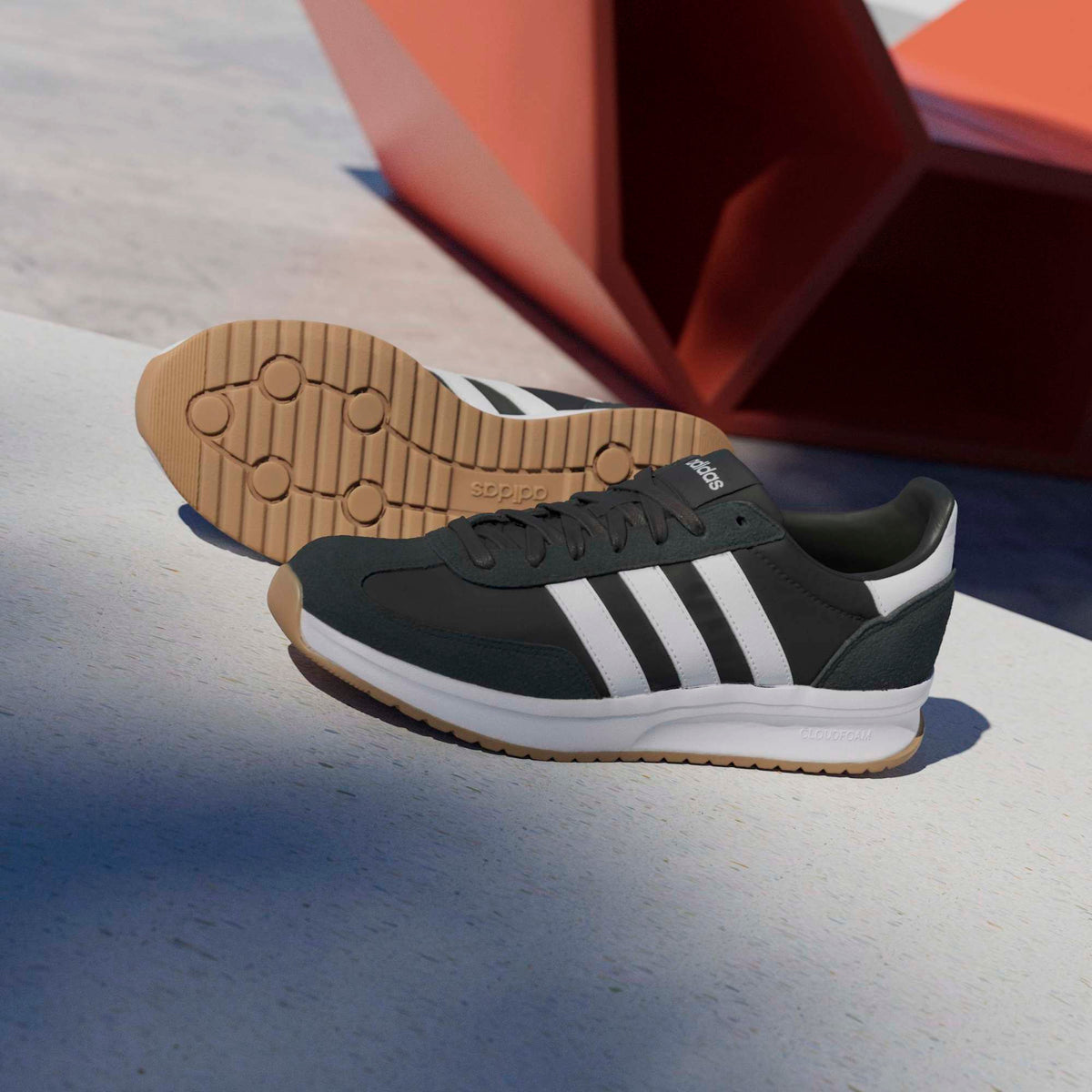 Adidas Run 70s 2.0 Trainers Shoes Black White
