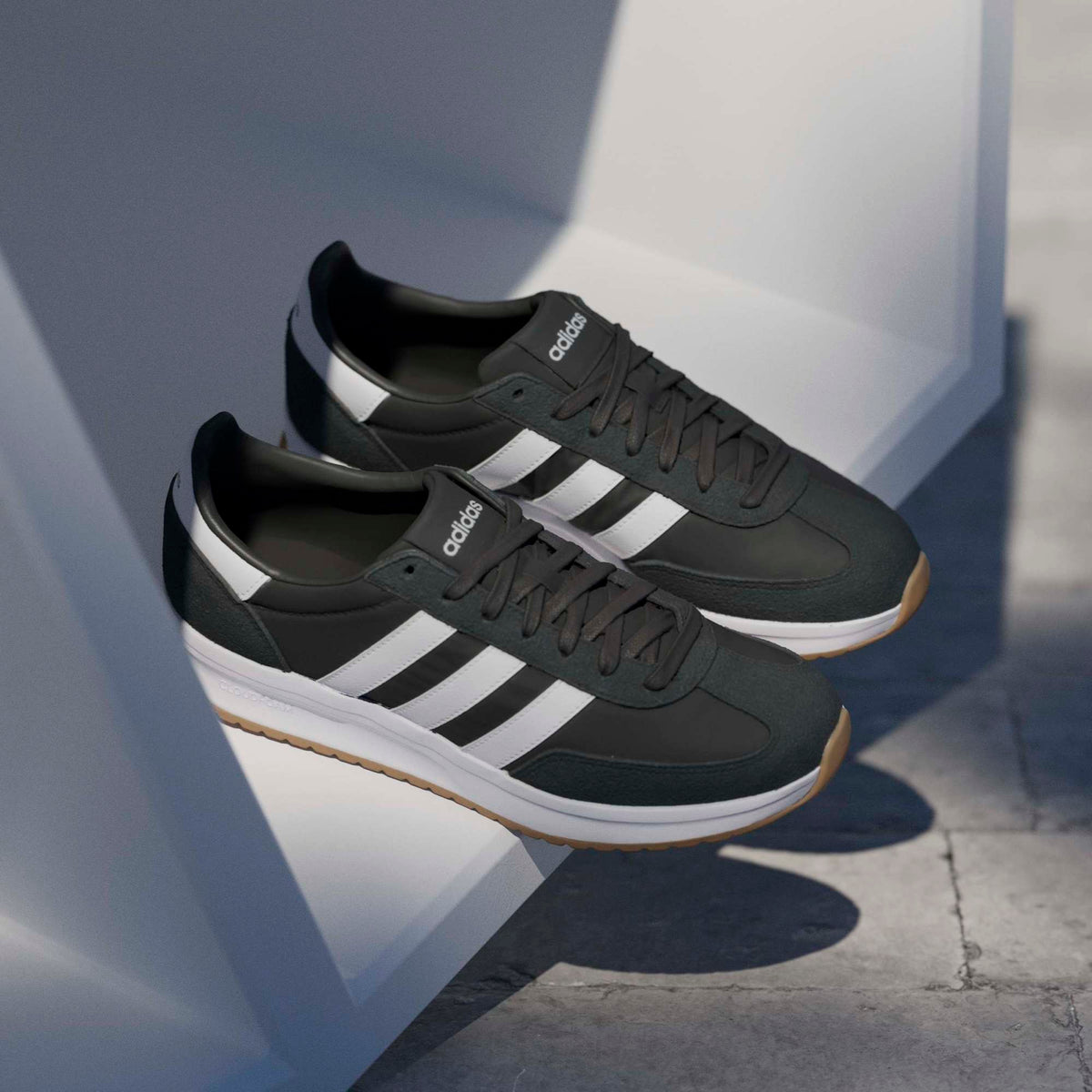 Adidas Run 70s 2.0 Trainers Shoes Black White