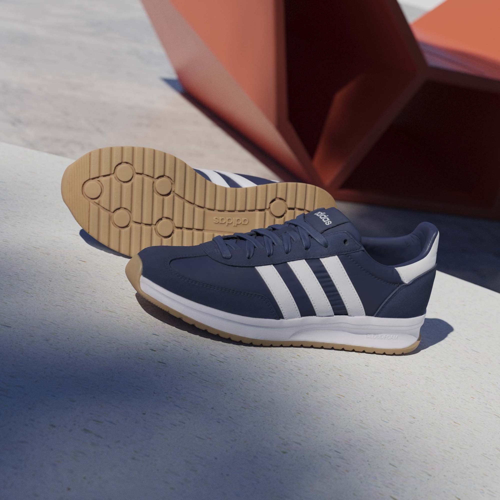 Adidas Run 70's Men's Trainers Shoes Navy White