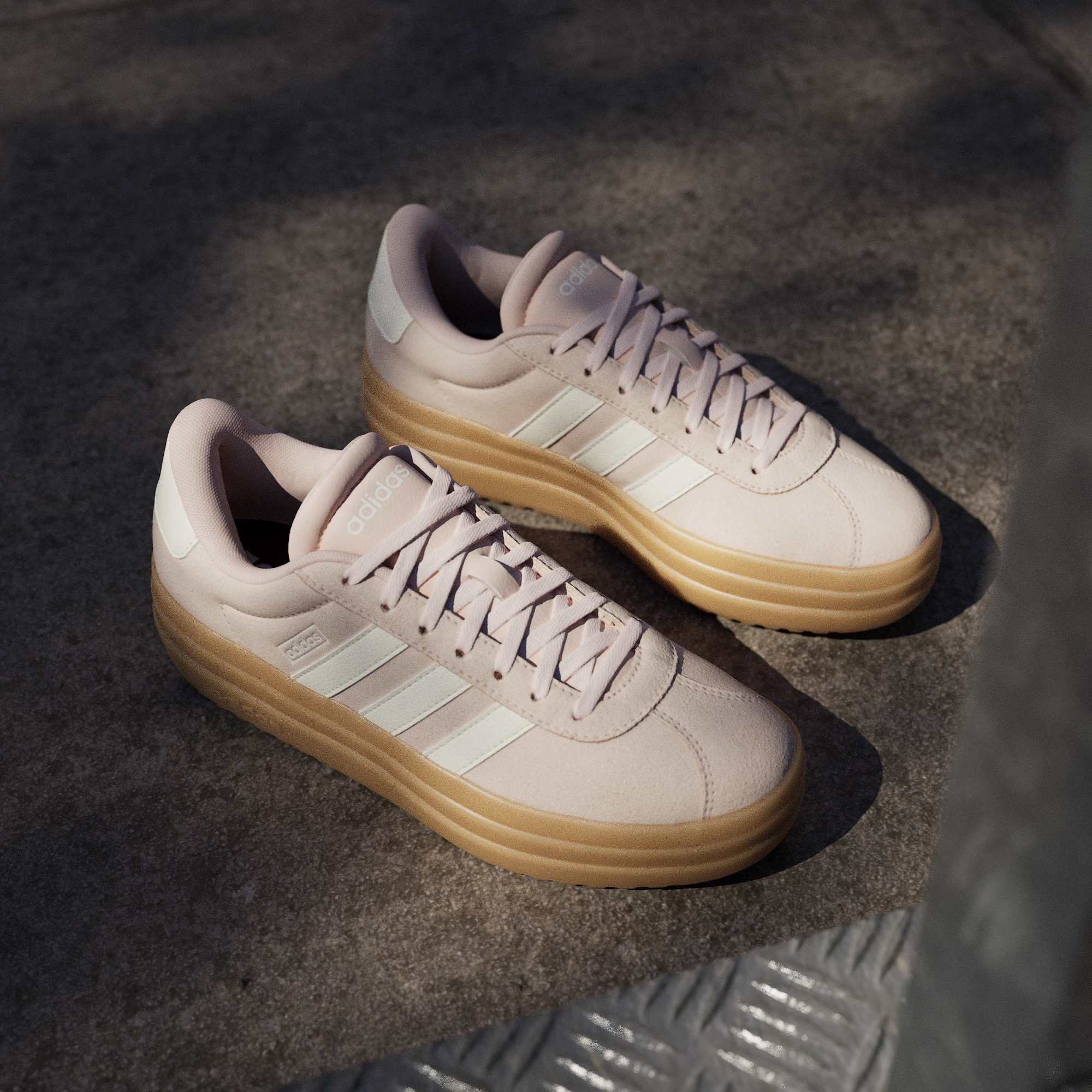 Adidas Women's VL Court Bold Trainer Shoes Blush Pink