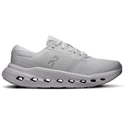 A light gray On running shoe shown in a side profile view against a white background.