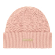 Sealskinz Gressenhall Waterproof Cold Weather Textured Stripe Roll Cuff Beanie Pink