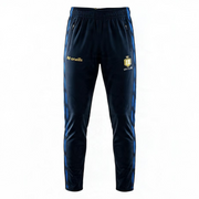 Dark navy blue track pants with blue side stripes, featuring the O'neills logo on the right thigh and the CAA Club crest on the left thigh, shown against a plain white background.